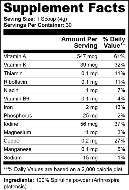 100% Spirulina Powder