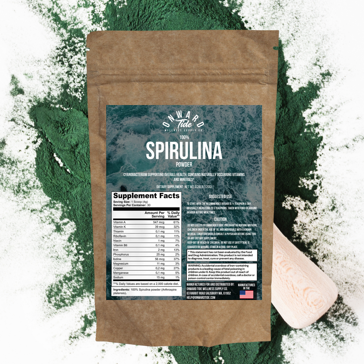 100% Spirulina Powder 60 Day Supply